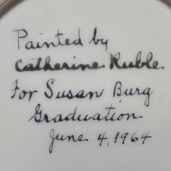 Sweetpea Teacup and Saucer Hand Painted Vintage - Picture 7 of 8